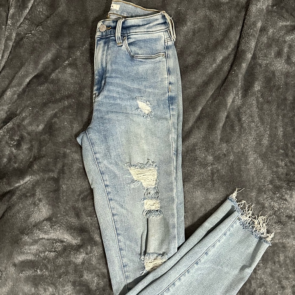 High Rise Jeggings Ripped